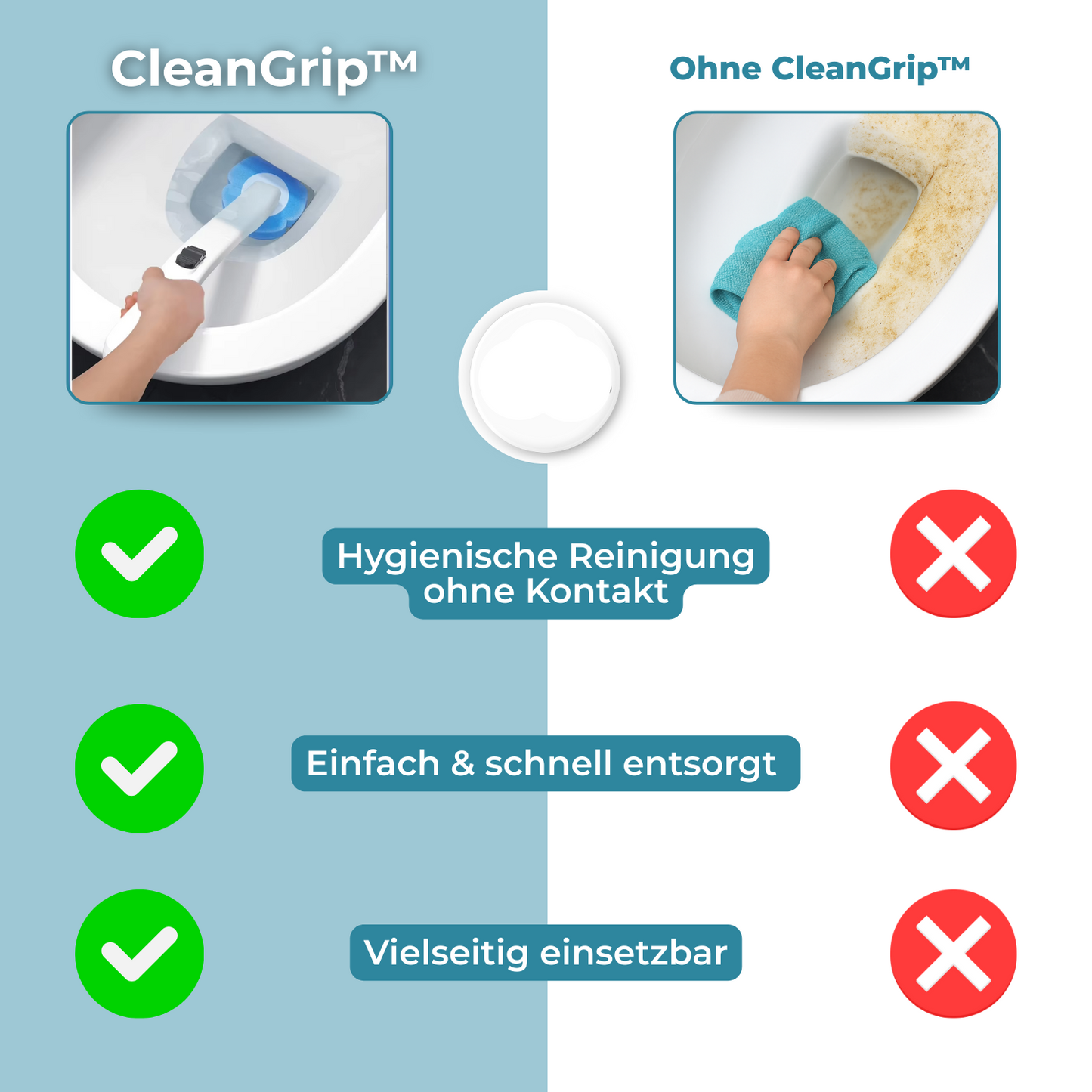 Carvallo – Hygieniskt ren toalett utan skrubbning