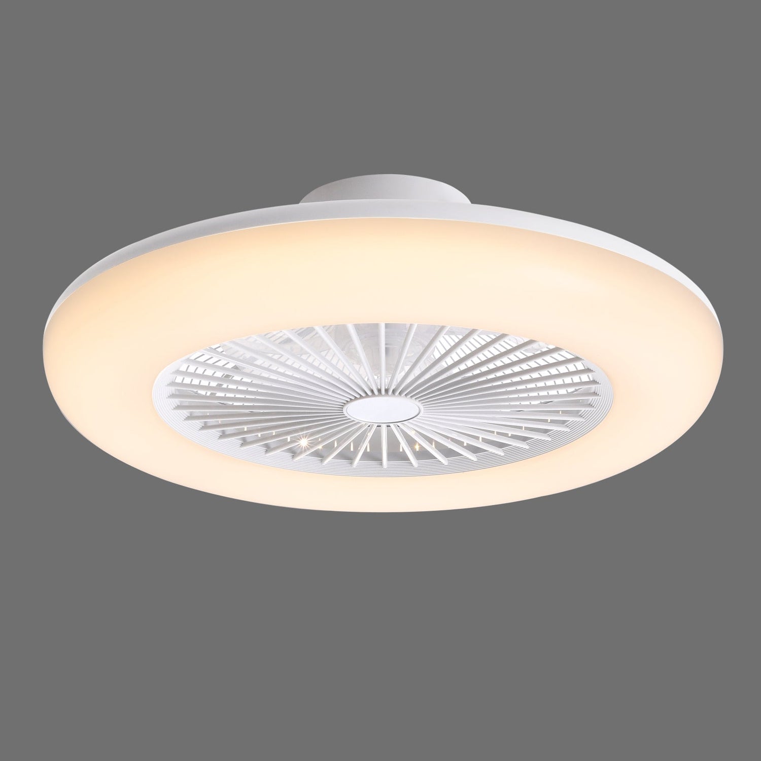 Kompakt 55 cm Takfläkt med 3 LED-ljusslägen och fjärrkontroll
