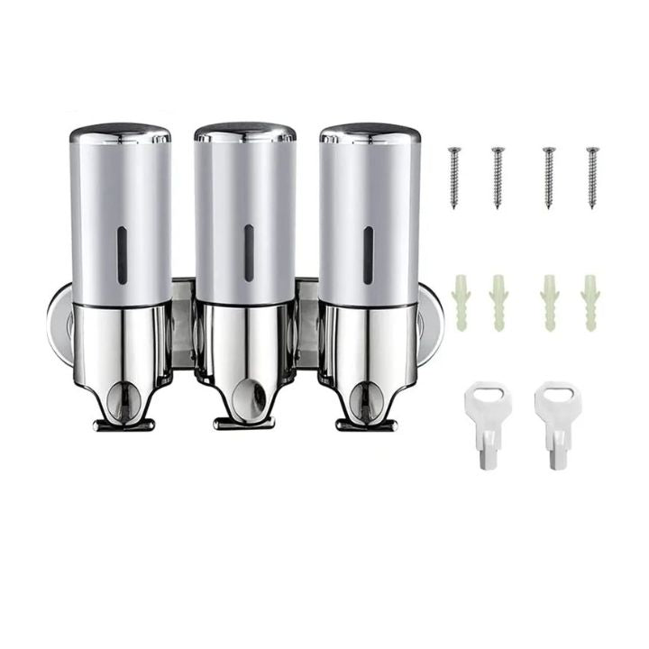 Carvallo Set LuxoPure | rostfritt stål design | 3-set väggmontering | modern & platsbesparande