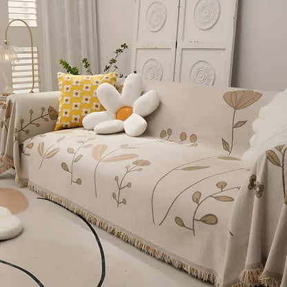 Modern Bloom Vändbar Sofatak täcke
