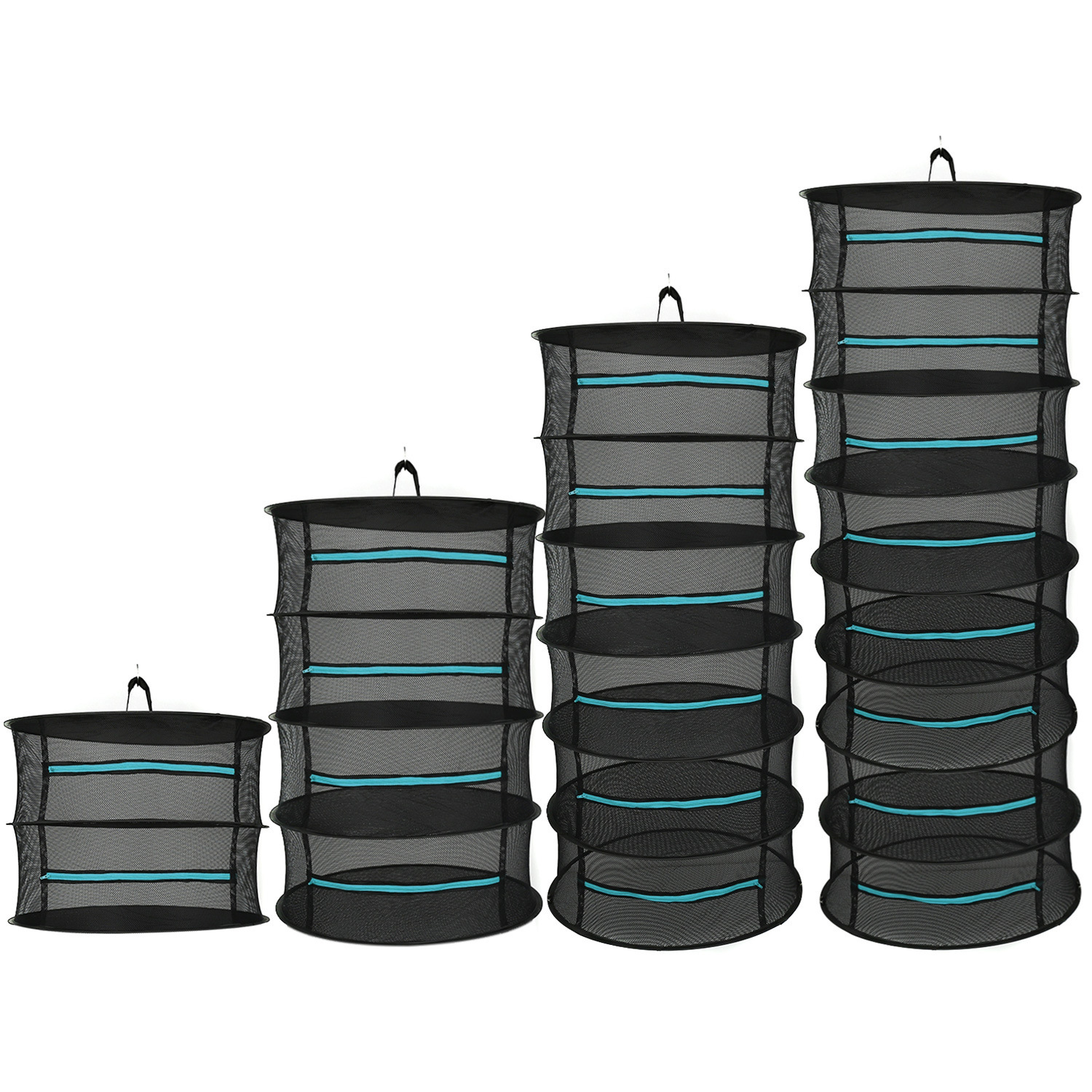 Fällbar torkställning för frukt, grönsaker och örter – Flerlagers nätställ för snabb torkningsprocess