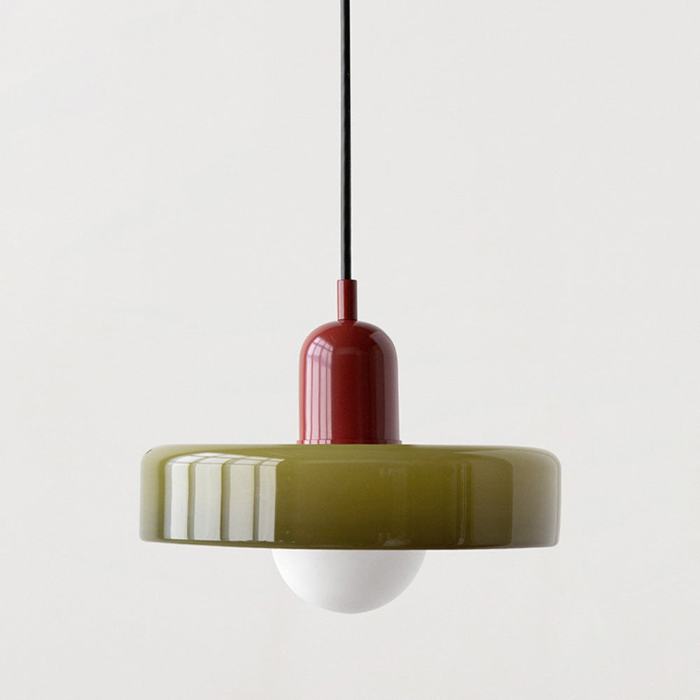 Modern Glass LED Pendant Light | H7.09&quot; eller H8.66&quot; | Bauhaus-inspirerad | Takarmatur | Brick by Brick