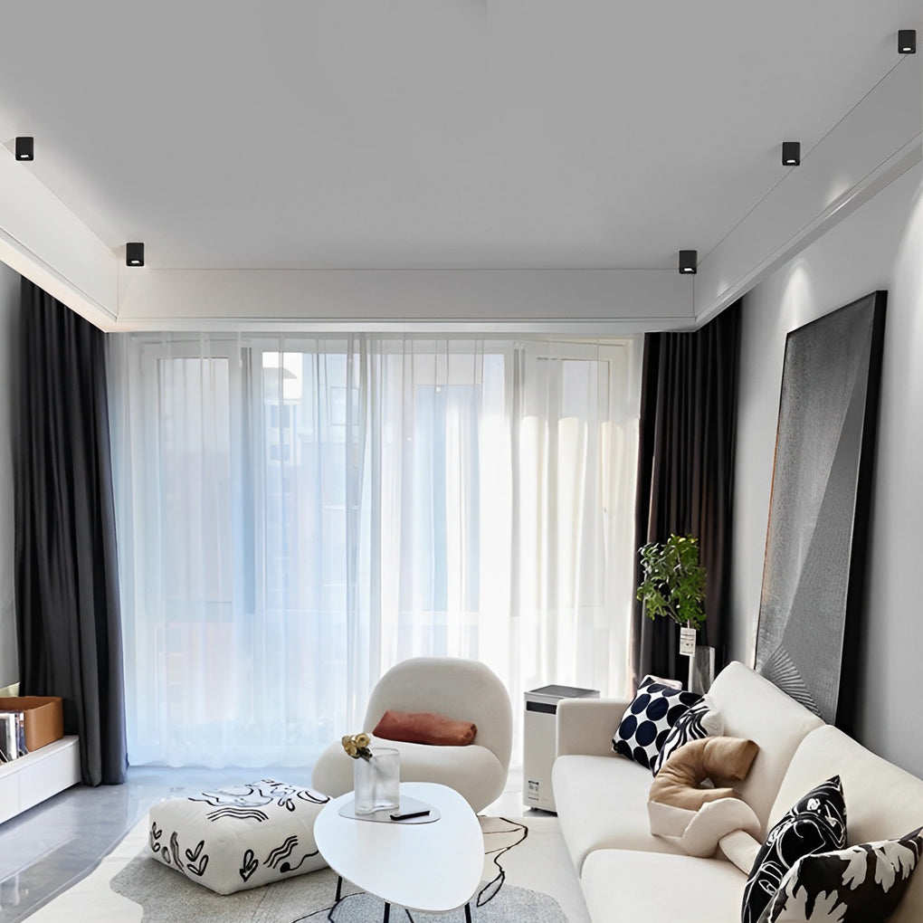 FlexiSquare - Dimbart LED Takrosettlampa med Justerbar Fyrkantig Lampfot