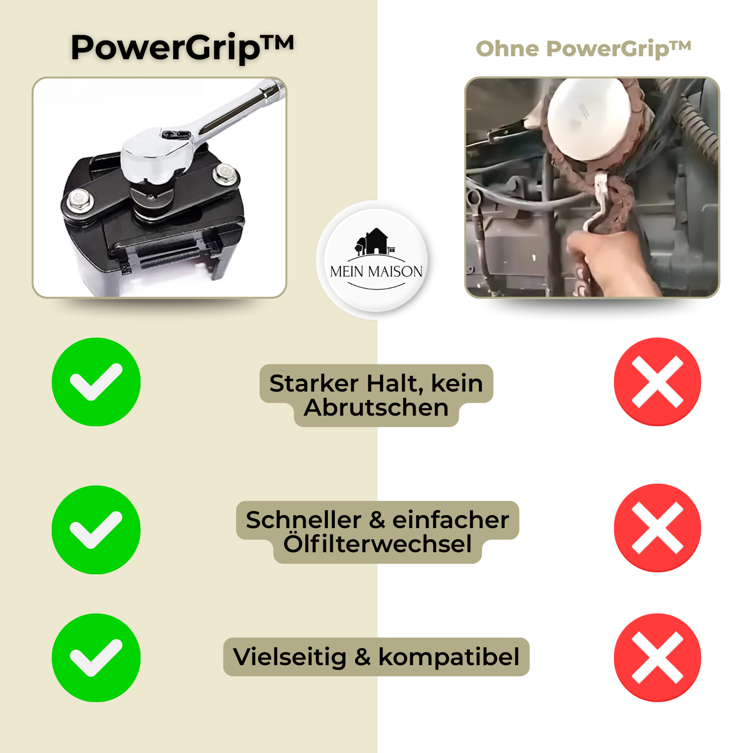 PowerGrip™ – Den justerbara oljefiltertången med maximalt grepp
