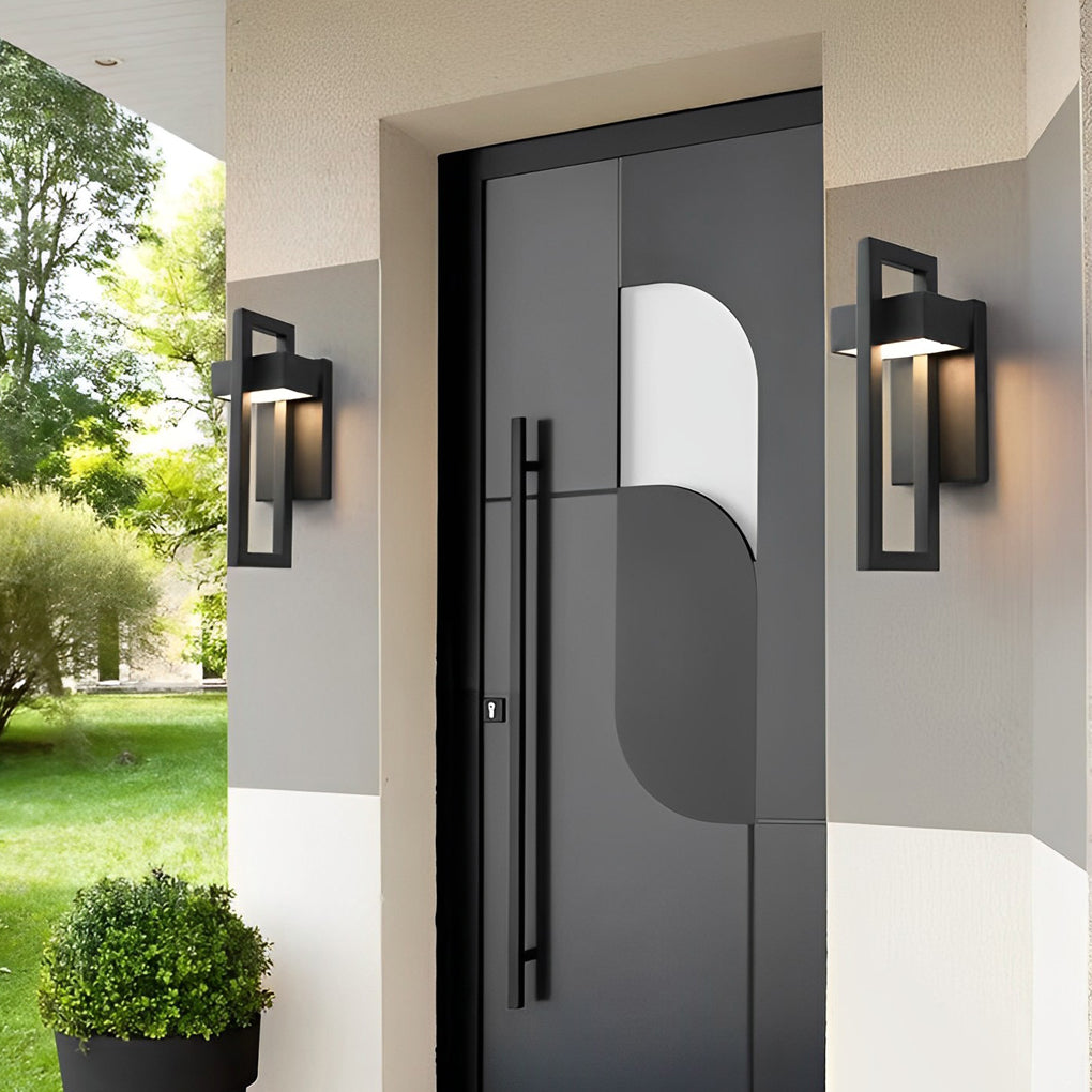 Utomhus Vägglampa Modern Svart LED Lampa
