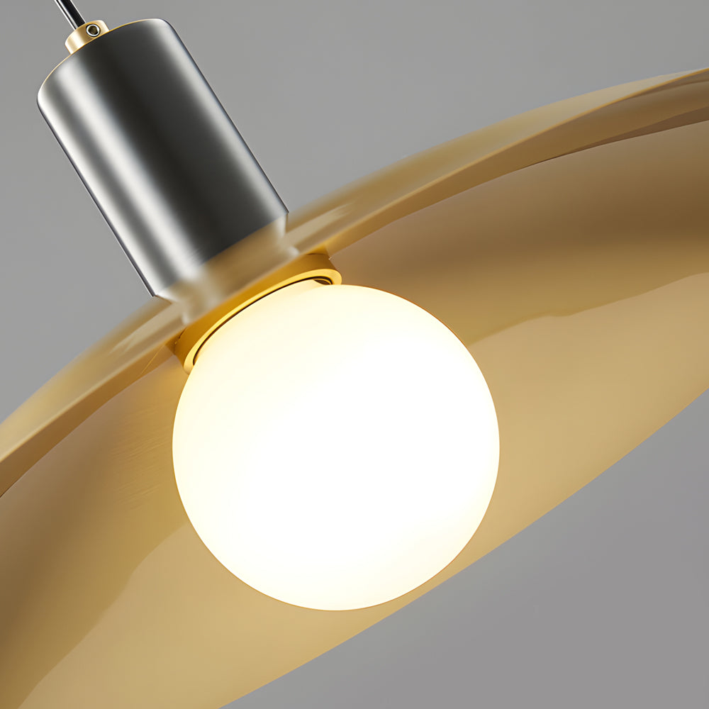 1-Ljus Mid-Century Messing Hänglampa
