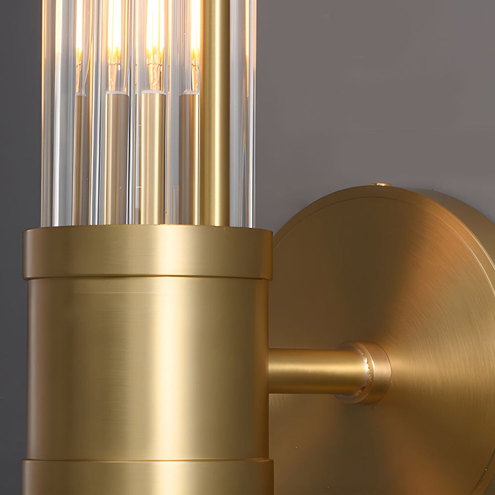 1/2-Lights Modern Vägglampa med Cylindrisk Glas