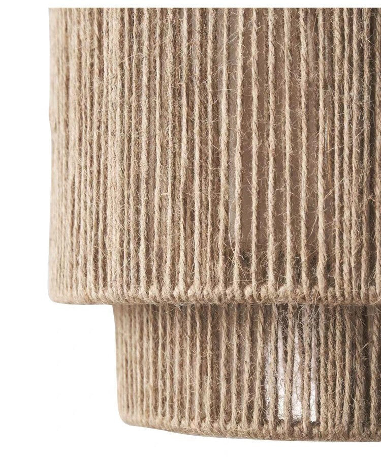 Samtida Rattan Vävd Vägglampa