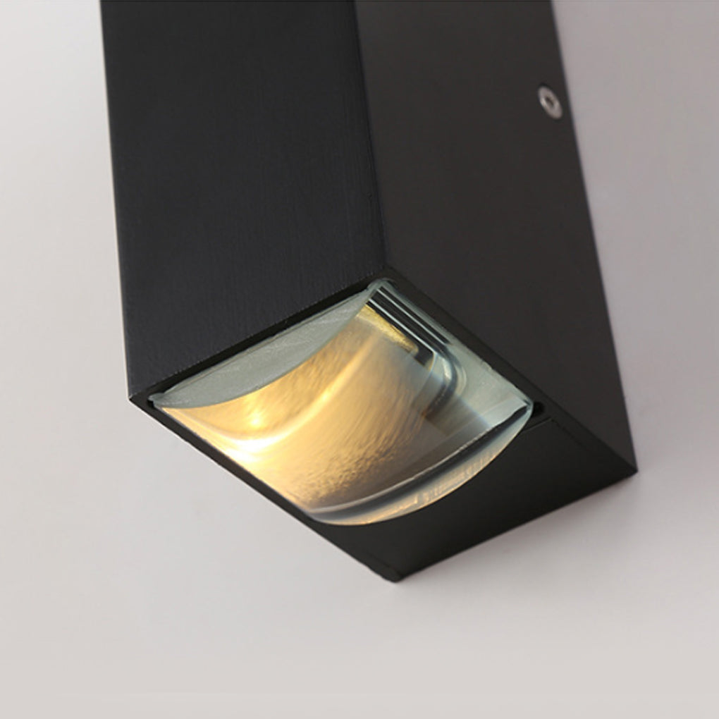 Utomhus Svart Aluminium Vägglampa LED Upp Ner