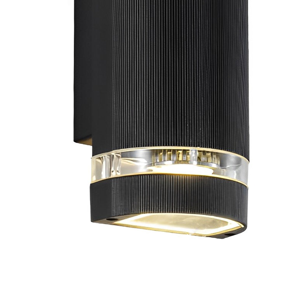 Svart Vattentät LED Upp- och Nedljus Vägglampa