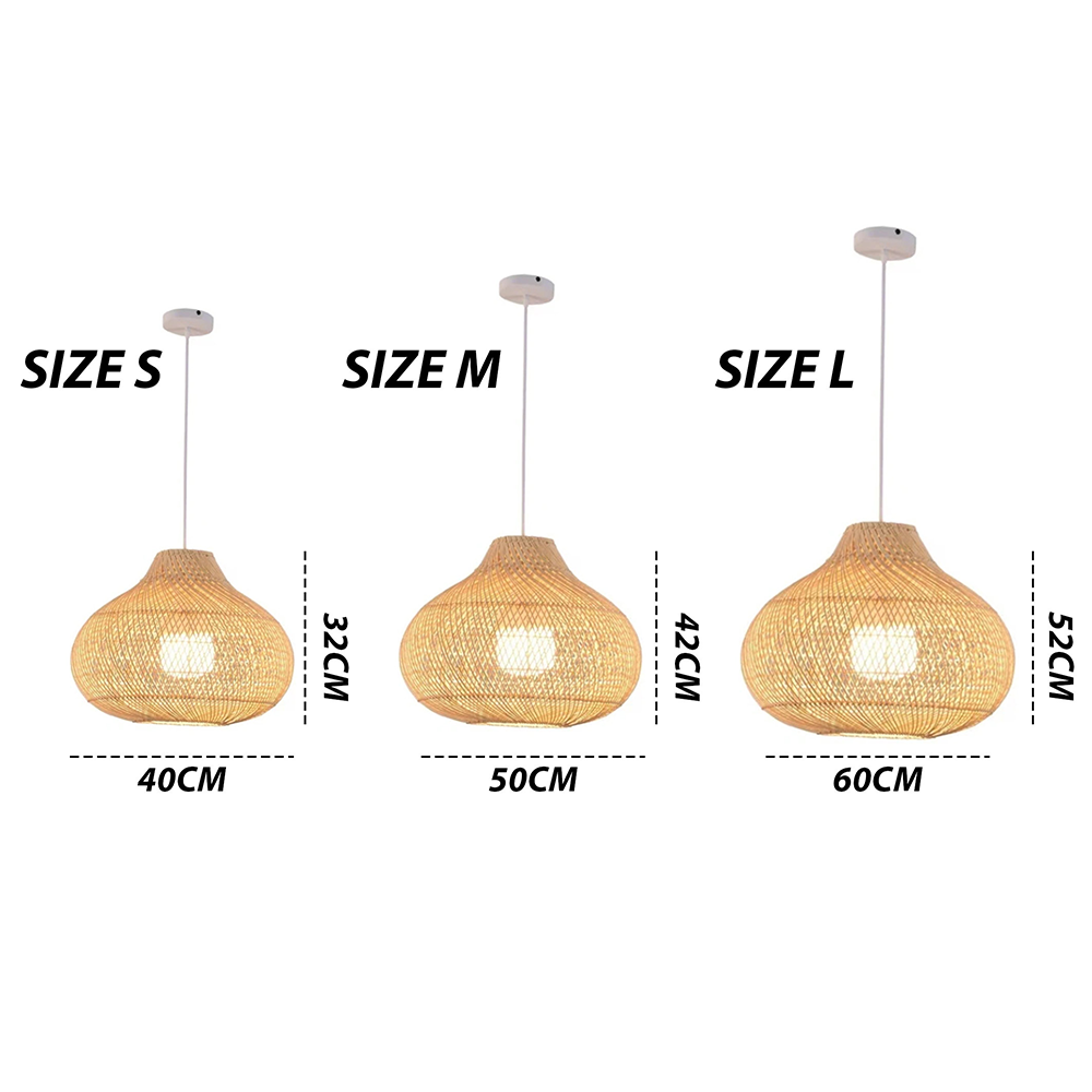 Boho Naturlig Handgjord Ö-lampa