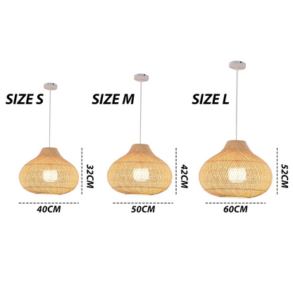 Boho Naturlig Handgjord Ö-lampa