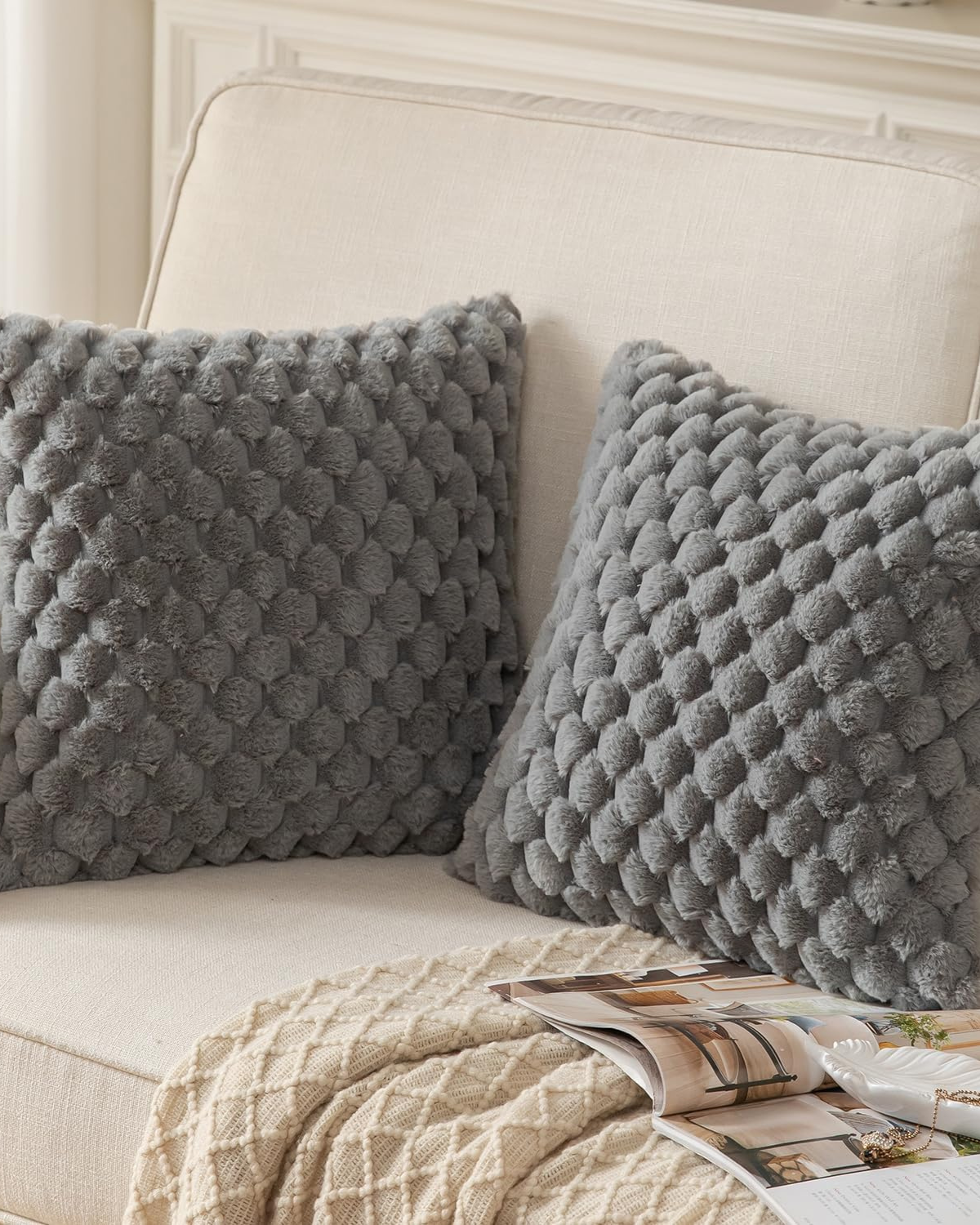 Carvallo – Lyxig Dekorativ Kudde med Lummig Textur för en Raffinerad Interiör