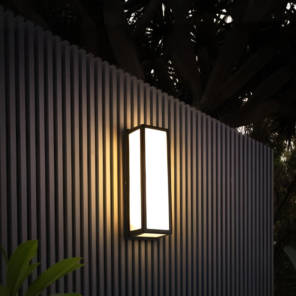 Utomhus vägglampa svart aluminium lyktstolpe