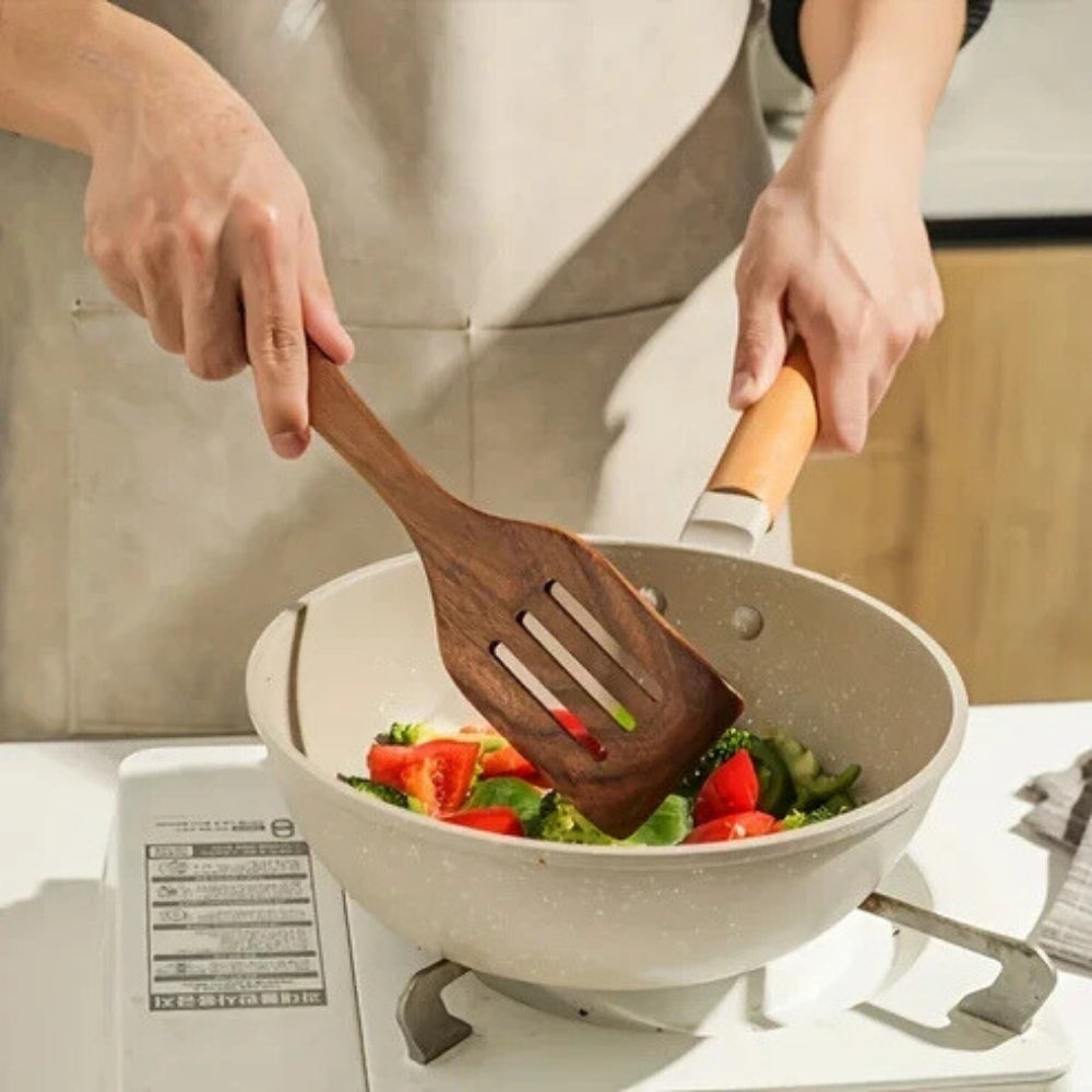 Premium Trä Kök Redskap | 7 Set