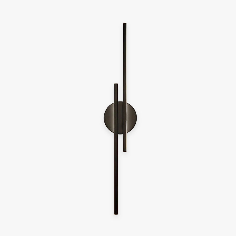 Alana Modern LED Vägglampa - Tvålinjär, Svart/Vit, Metall, Sovrum