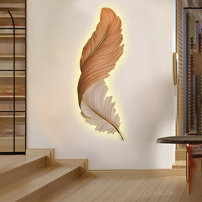 Väggkonst Ljus Modern Fjäder LED Vägglampa