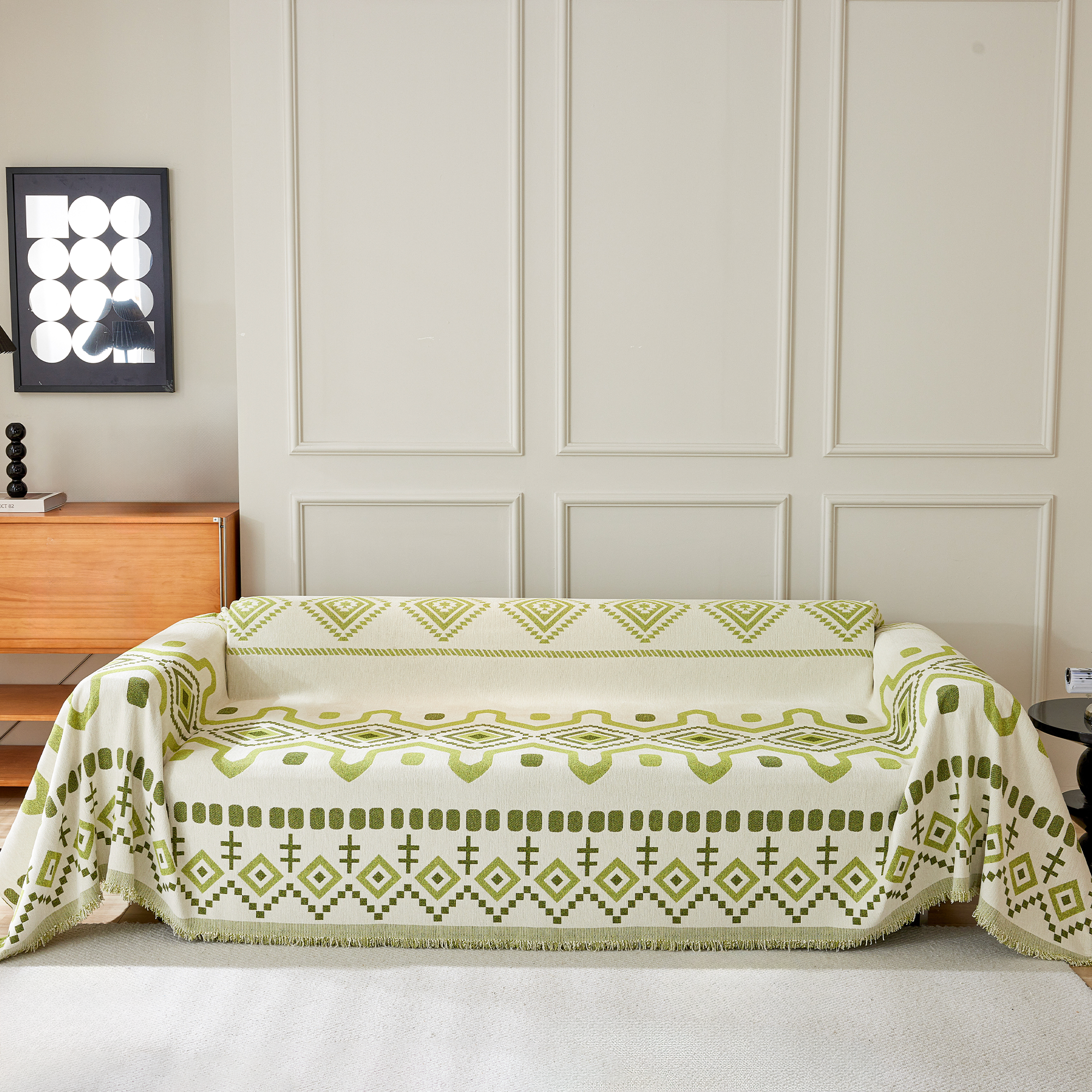 Geometrisk Boho Sofföverdrag - Modern, Stilig &amp; Hållbar Soffa Skydd