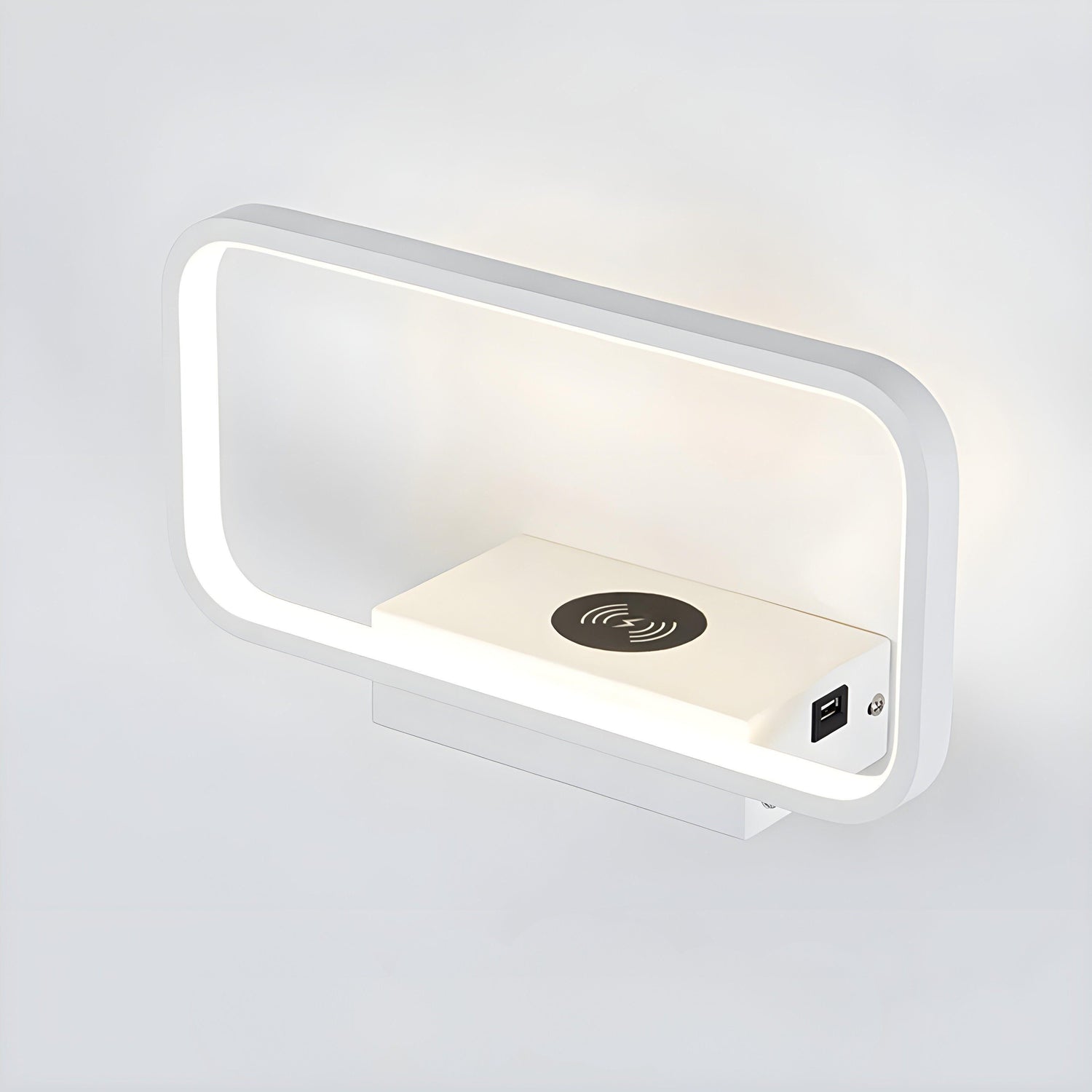 GloSwitch Ljus – Modern Trådlös USB-Laddning LED-Vägglampa för Inomhusbruk