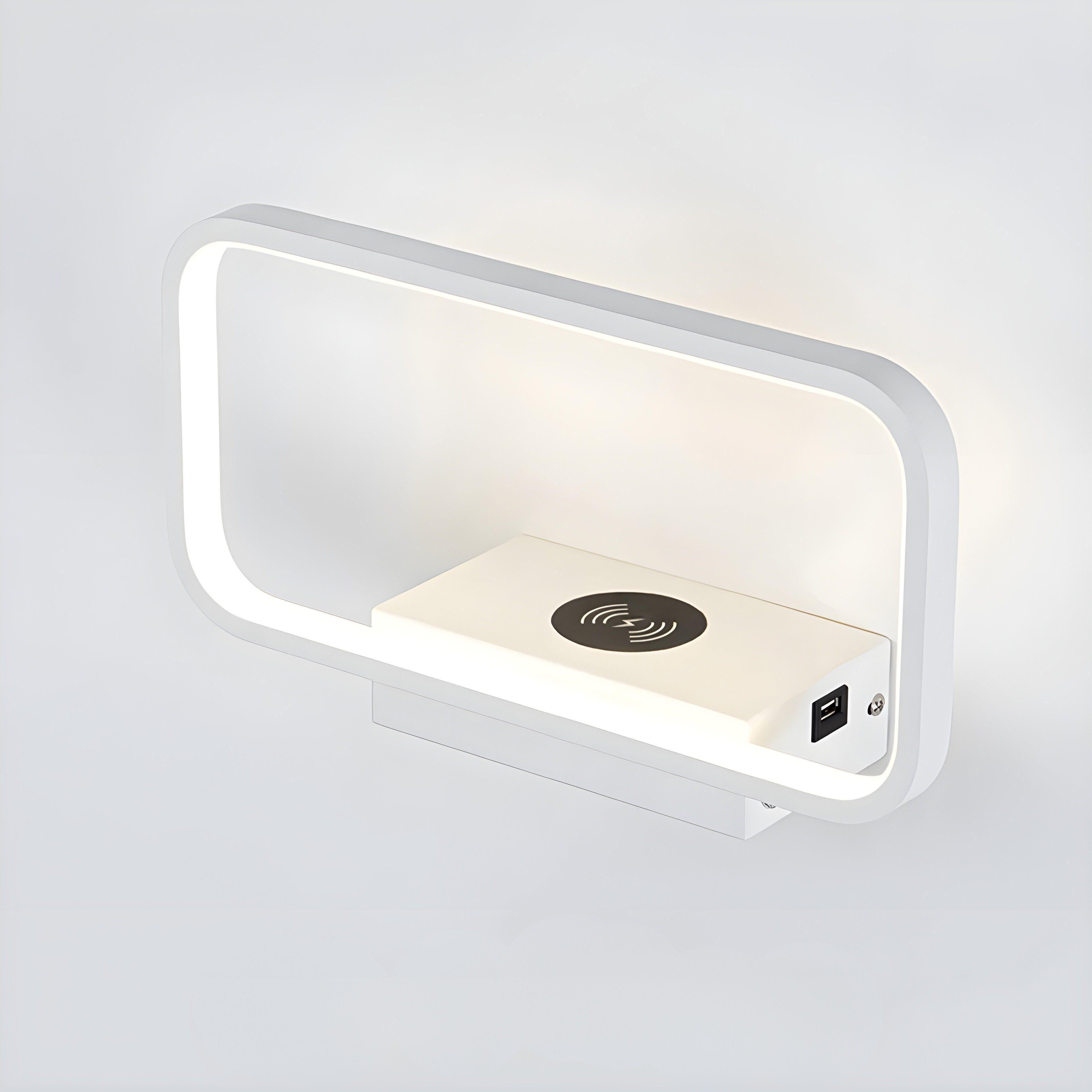 GloSwitch Ljus – Modern Trådlös USB-Laddning LED-Vägglampa för Inomhusbruk
