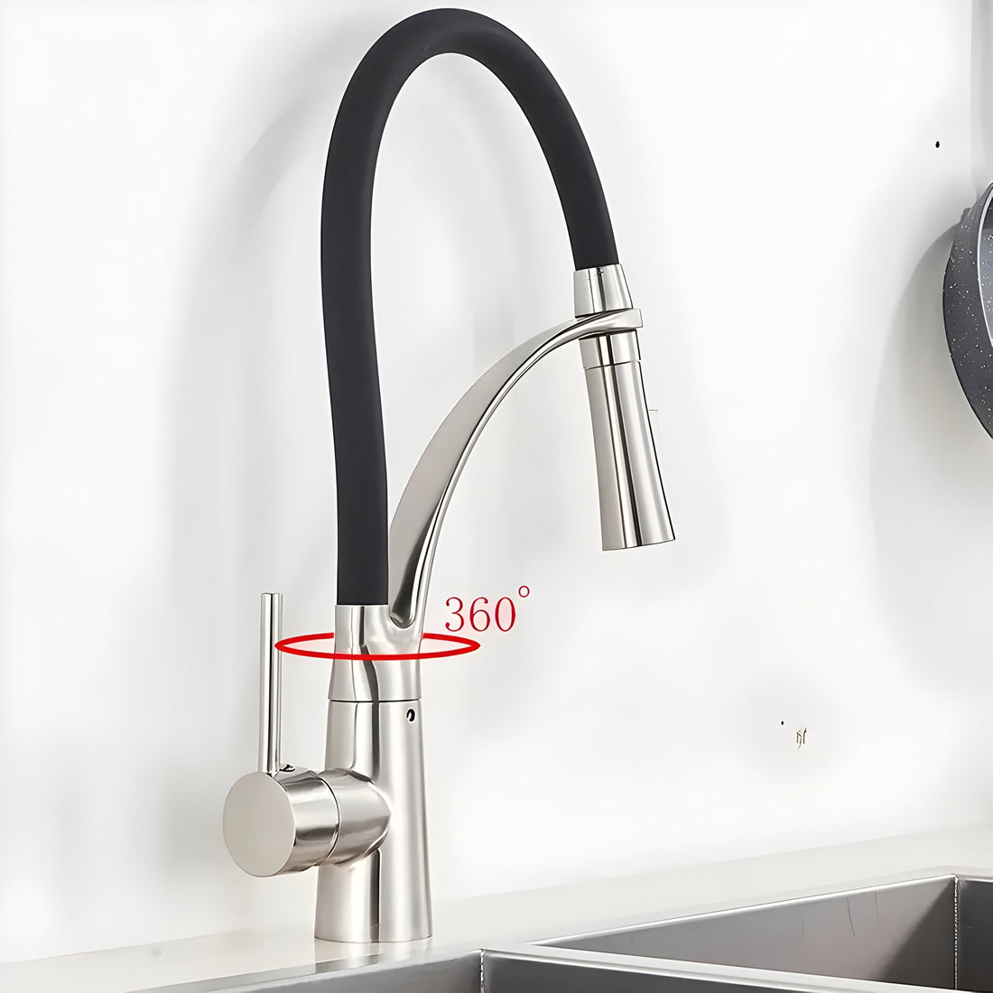 LuxSpout - Modern 360°-Rostfritt stål-uttagskran