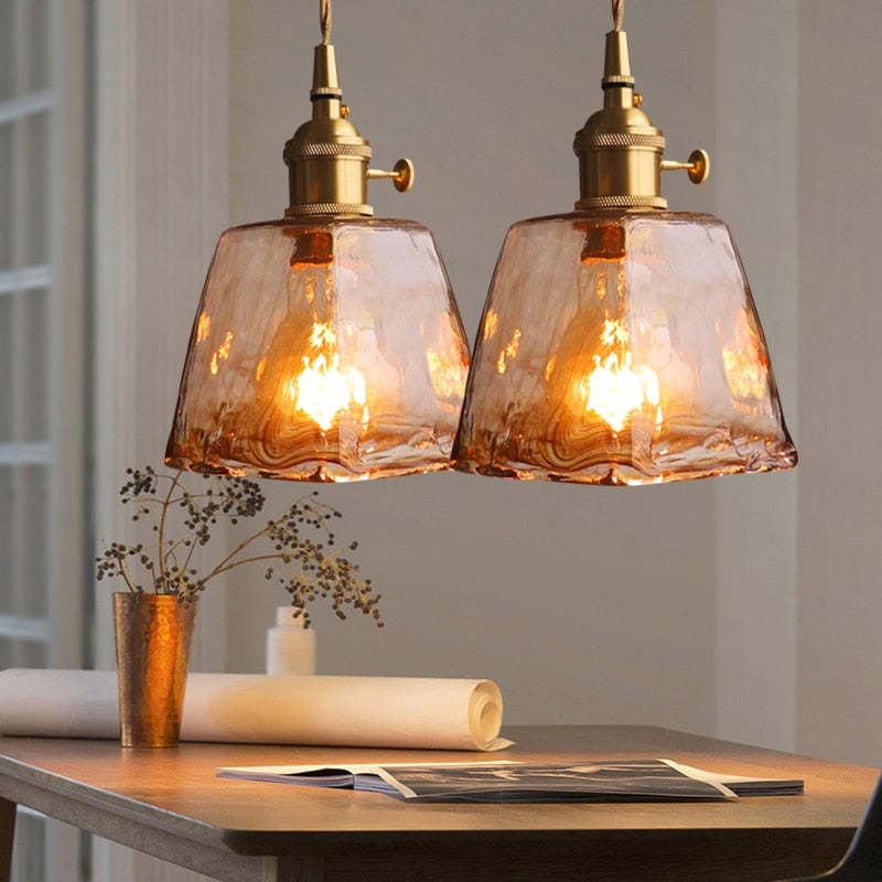 Eloise Vintage LED Taklampor i Guld Metall och Glas för Sovrum, Vardagsrum, Matrum