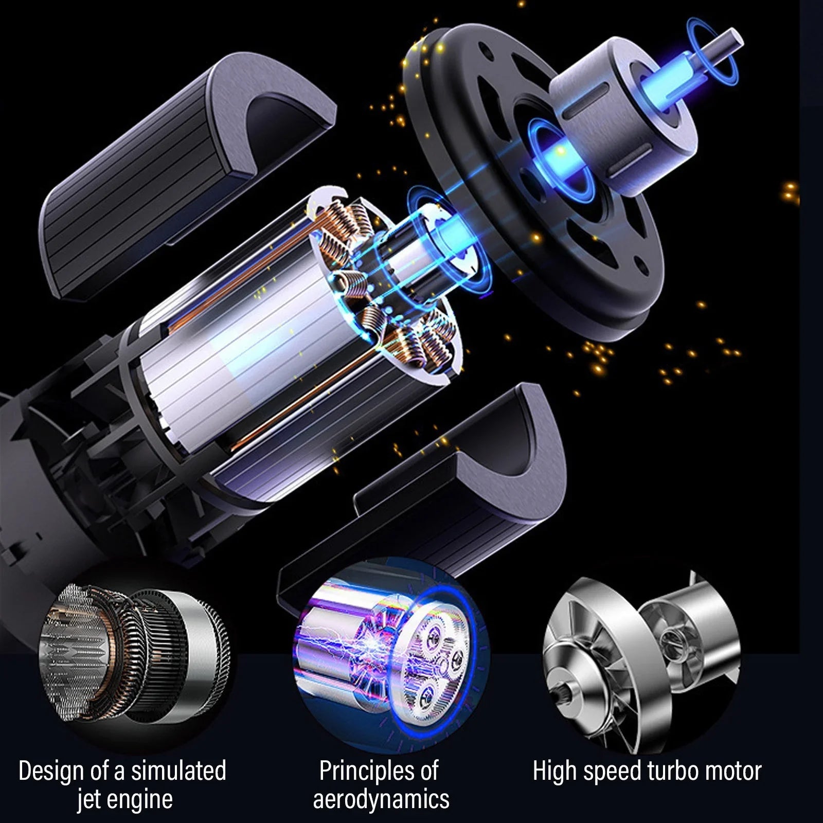 Hårfön Borste | Hög hastighet Tyst Styler för Hemmet
