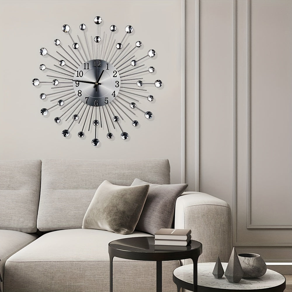 LuxeTime - Stilla Väckarklocka med Kristalldetaljer