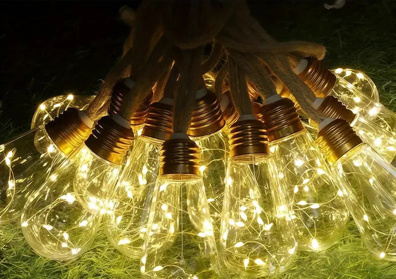 Halloween &amp; Jul Solstringlampor – LED Utomhusbelysning med 8 lägen