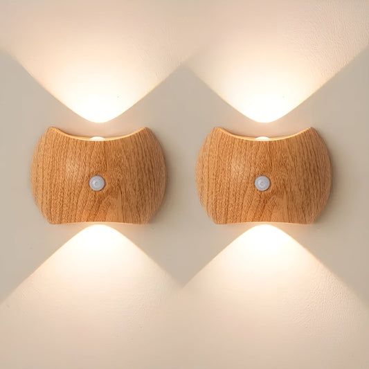 LED-vägglampa med rörelsesensor – uppladdningsbar & smart | Ideal för sovrum & hall