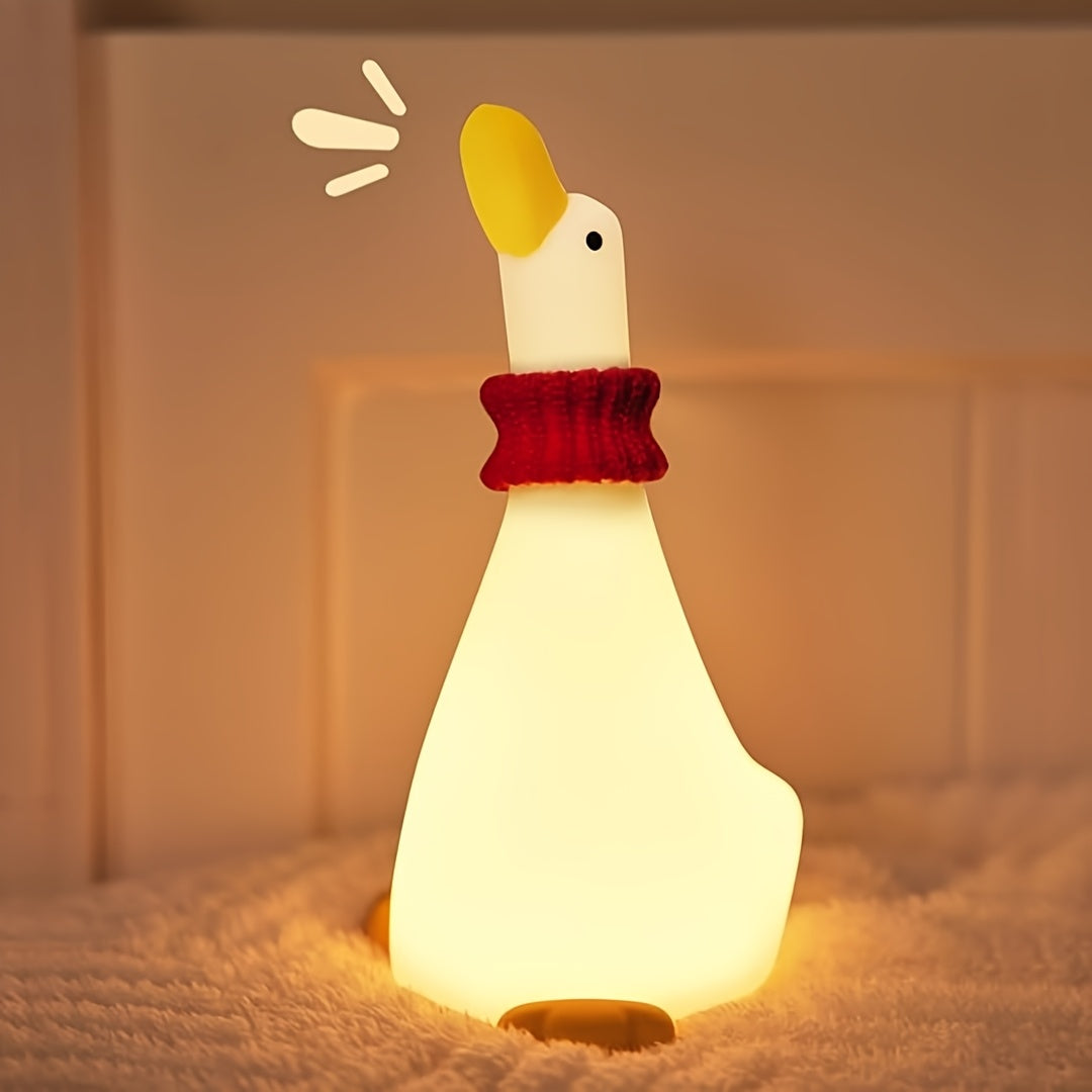 DreamDuck - Silikon Nattlampa med USB Uppladdningsbar Touchsensor och 3 Ljusstyrkor