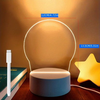 NoteGlow - LED Notitietavla Nattlampa med USB Strömförsörjning