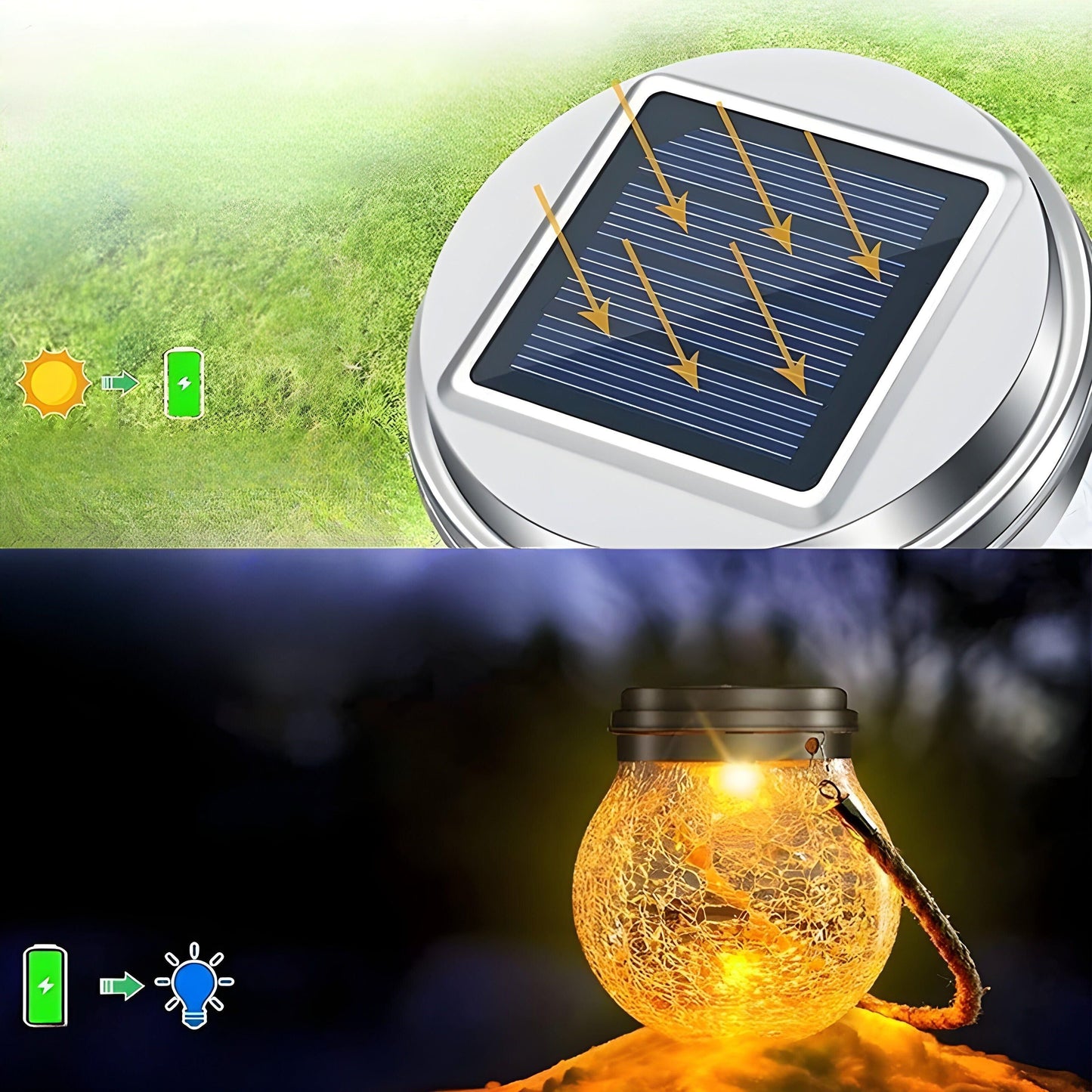 CrackJar Lampa - Crack Ball Glasburk Trädgårdsträd Hängande Ljus