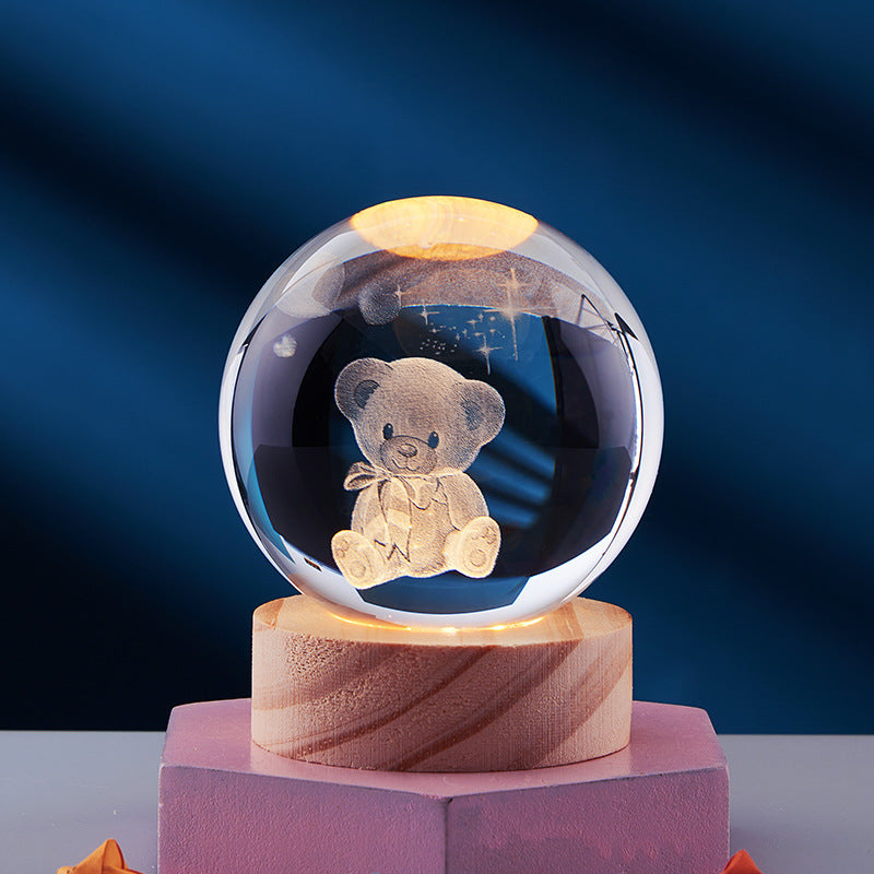 CrystalLight - 3D Kristall Nattlampa