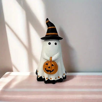Halloween Pumpa Staty - Dekorationsfigur i Art-Déco-stil av resin