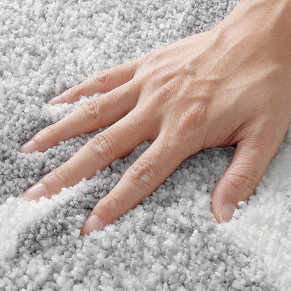 Modern Zebra Badmatta | Mjuk Plysch | Absorberande Halkfri Polyester | Brick by Brick