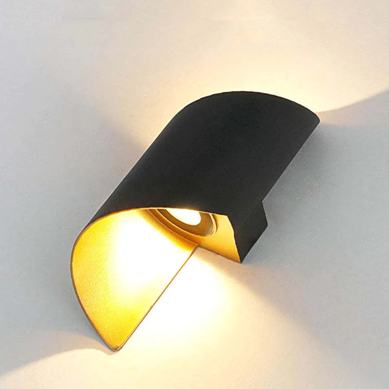 Orr Modern LED Vägglampa, Spiral, Inomhus, Vit/Svart, Metall