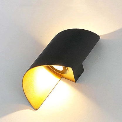 Orr Modern LED Vägglampa, Spiral, Inomhus, Vit/Svart, Metall