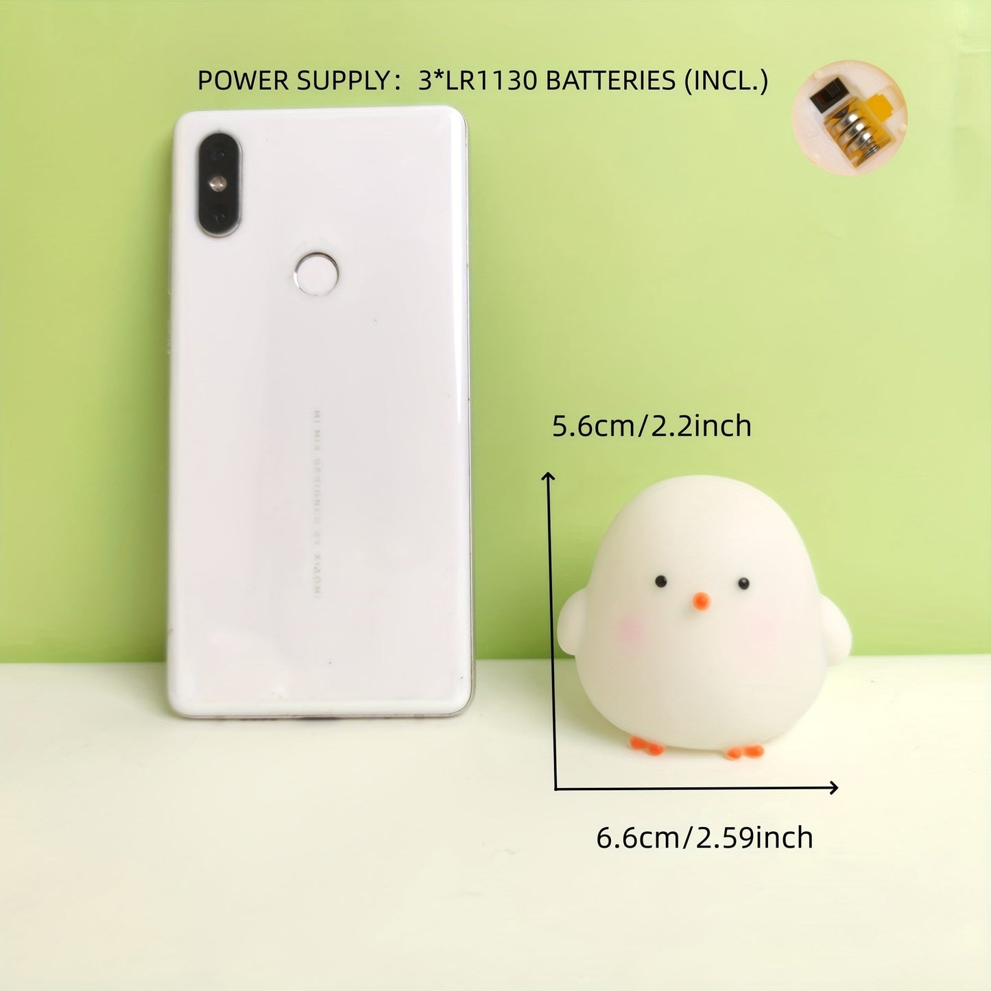 CharmingChicken - Mjuk Nattlampa med Batteri