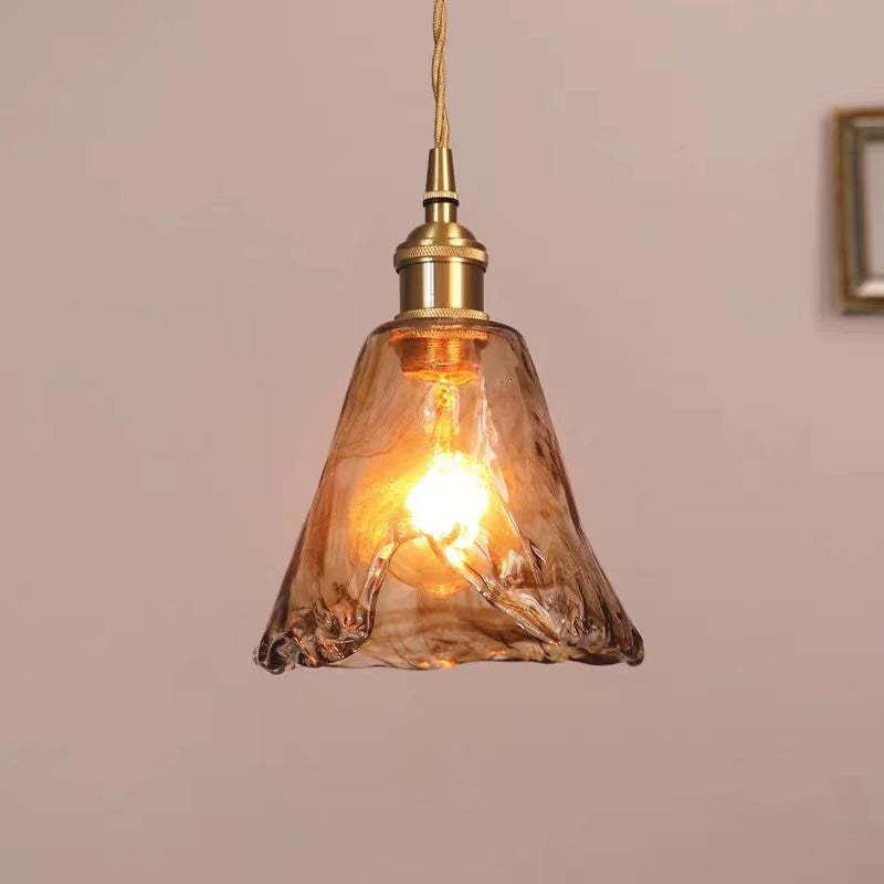 Eloise Vintage LED Taklampor i Guld Metall och Glas för Sovrum, Vardagsrum, Matrum