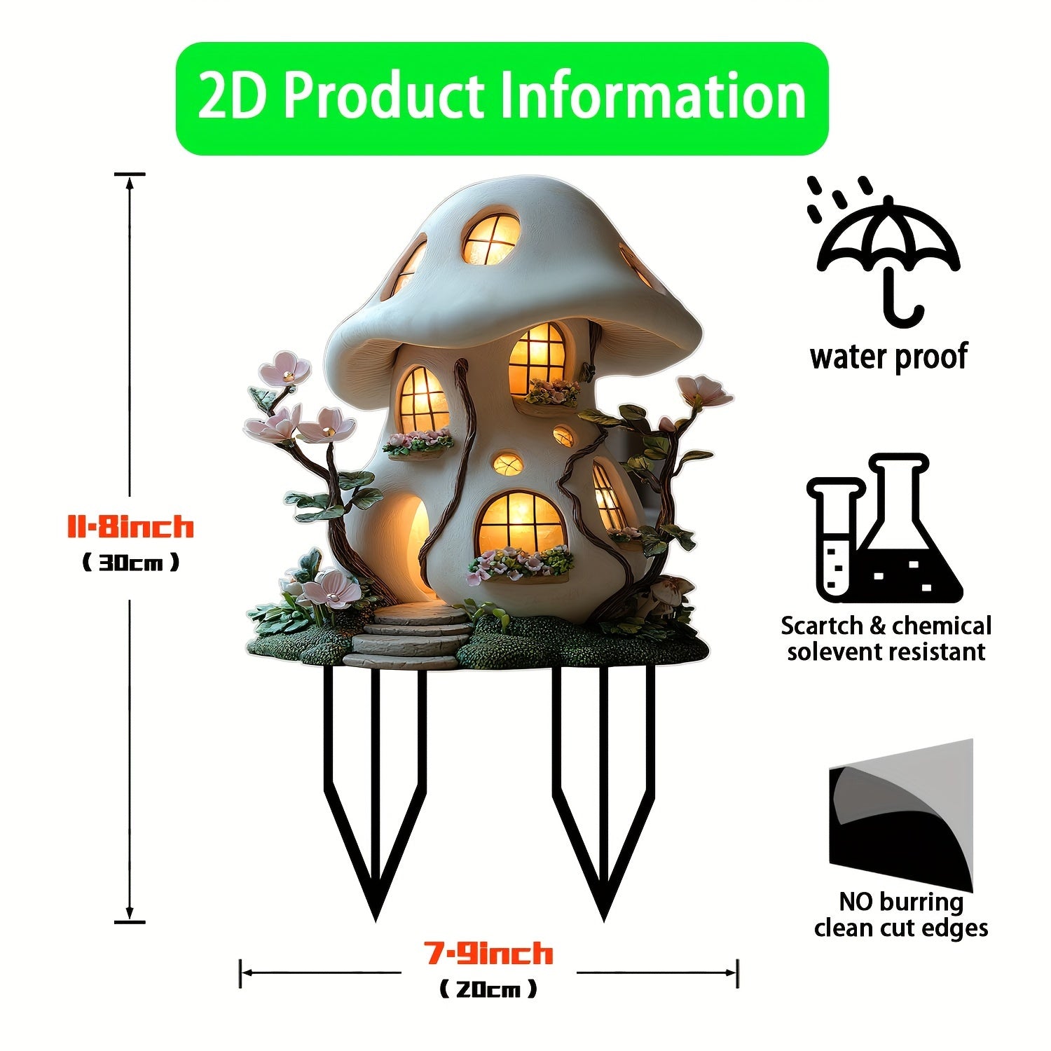 Förtrollande julstuga trädgårdsstaty - En magisk atmosfär för din trädgård