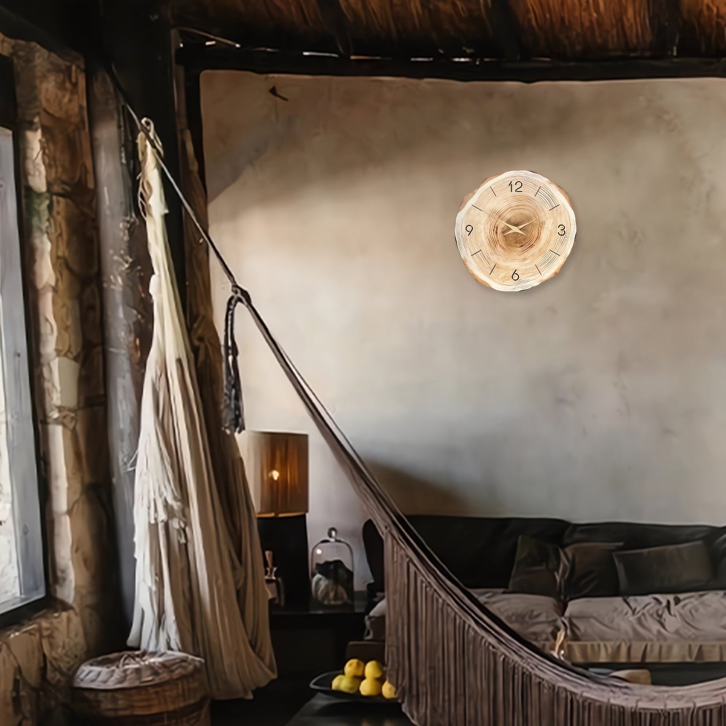 Stille Kvarts Väggklocka med Träram