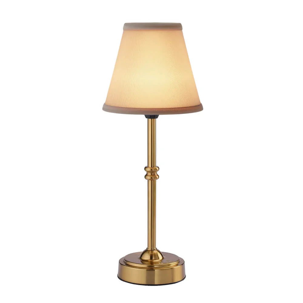 Trådlampa med retro tygskärm