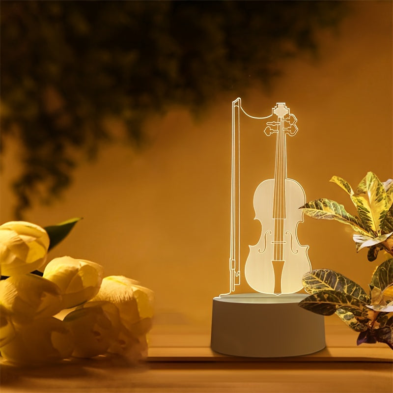 MusikLampa - 3D Illusion Cello LED Bordslampa