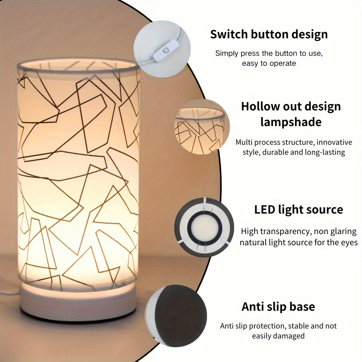 ModernLicht - Cylindrisk USB Bordslampa