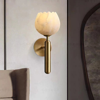 LuxeLicht - Romantisk Vägglampa med Marmorfinish