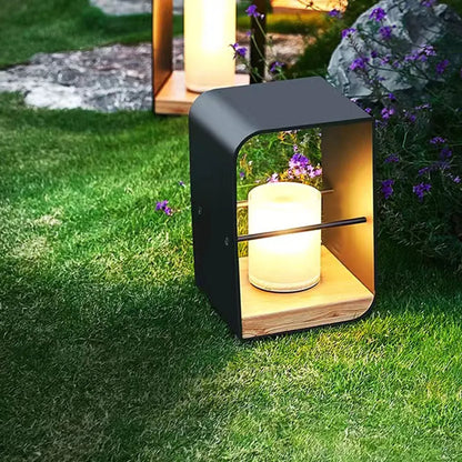 Utomhus Golvlampa Metall Solenergi LED Ljus