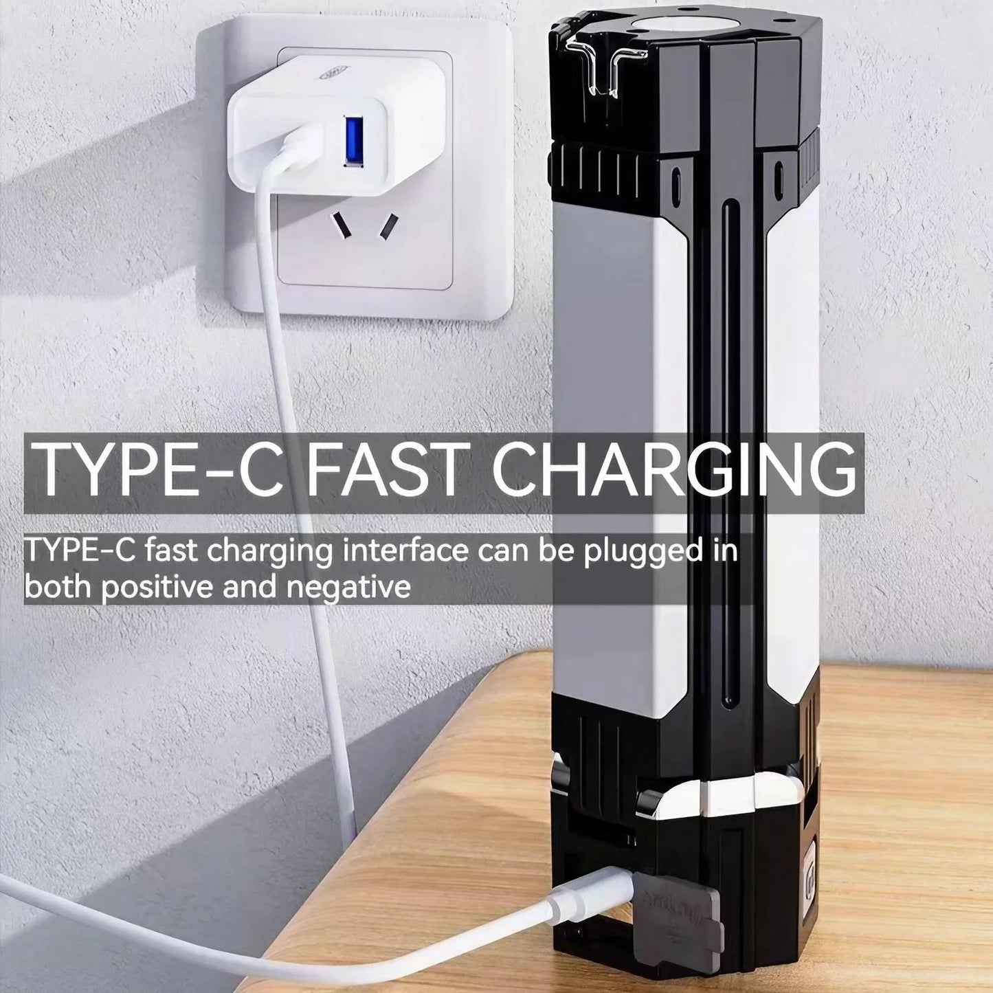 Carvallo XyloBeam | Extra lång batteritid | SOS-funktion & Powerbank | Vitt LED-ljus