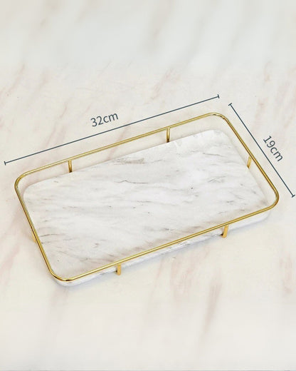 Carvallo Marmor Elegance – Lyxigt Marmorbadrumset med Gyllene Detaljer (6-delat)