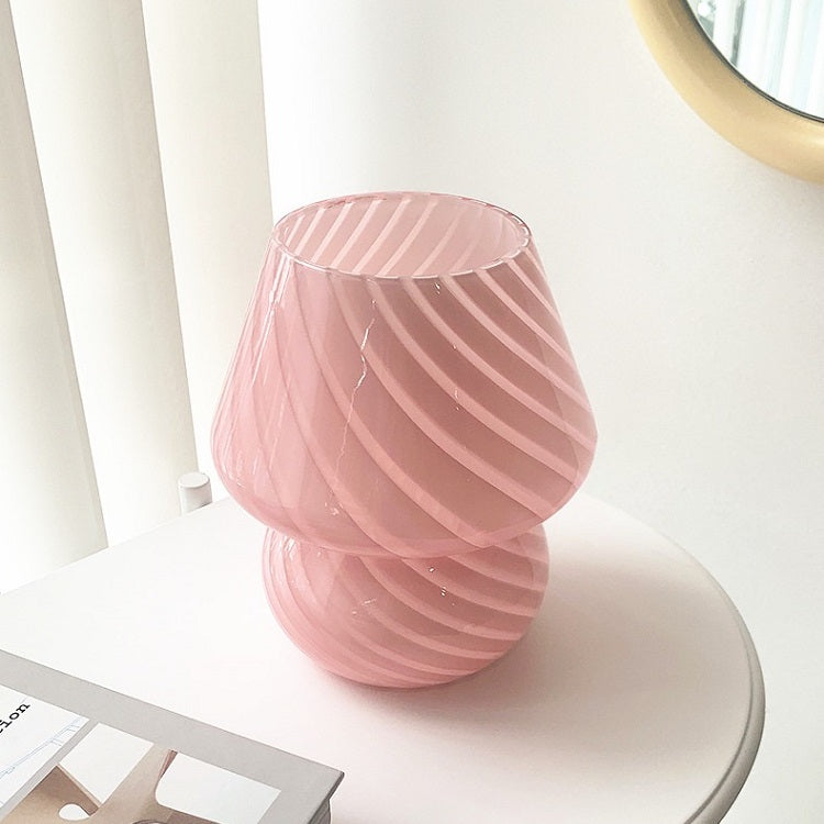 Glas Piltable Lampor | Varm LED Glöd | 7,5" Retro Design | USB eller Stickkontakt | Färgglad Vintage Stil